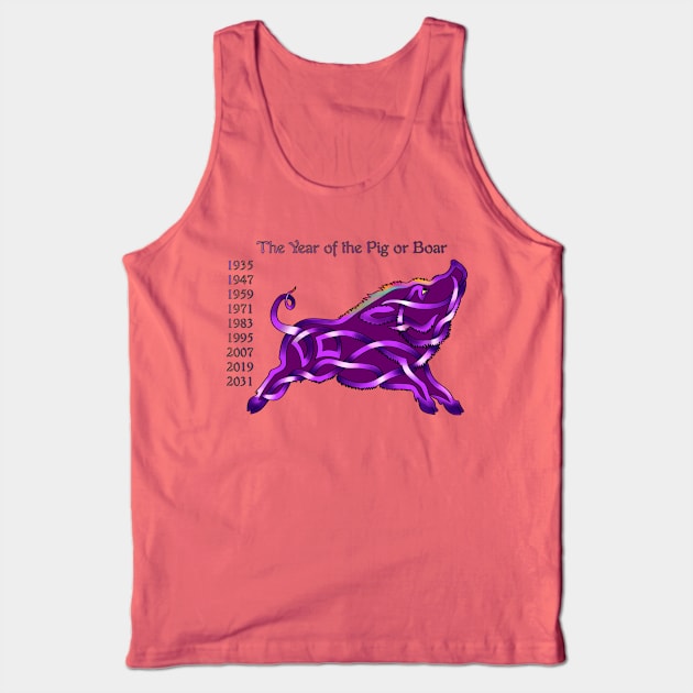 Chinese Boar Tank Top by KnotYourWorld4